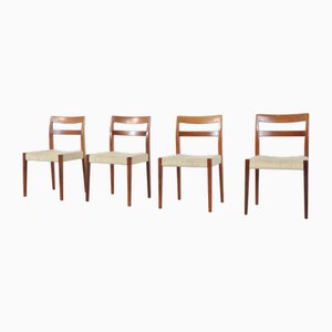Vintage Swedish Teak Chairs by Nils Jonsson for Troeds, 1960s, Set of 4