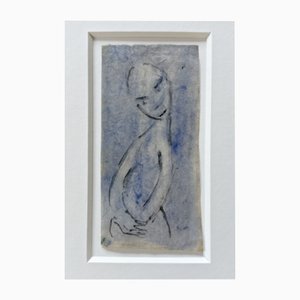 Christian Rohlfs, Elegisches Männchen, 1922, Rubbing Print, Prov. Paul Vogt, Essen