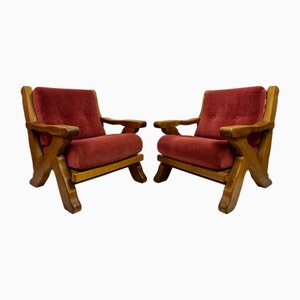 Set of Vintage Belgian Brutalist Chairs, 1960s