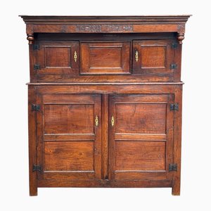 Antiker englischer Gerichtsschrank aus Ulmenholz, 1757