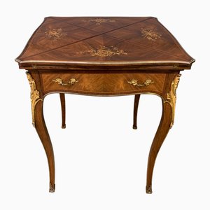 Mesa para cartas de sobre de palisandro con incrustaciones de Maple & Co., 1895