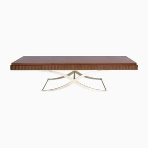 Table d'Appoint avec Plateau en Bois et Structure en Acier par Italo900, Italie