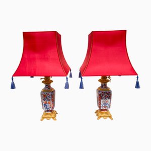 Imari Porzellan Lampen, 1880, 2er Set