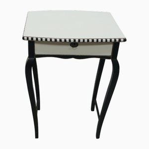 Small Art Nouveau Dark and White Console Table, 1920s