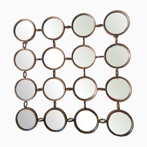 Geometric Faceted Wall Mirror, 1980s