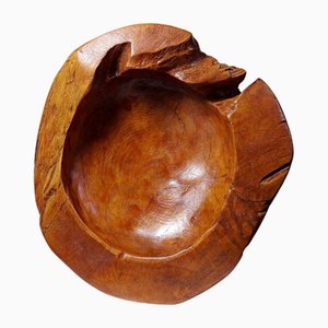 Large Vintage Nut Bowl in Teak, 1960s
