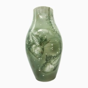 Vase Art Déco en Porcelaine par Oissel CJCF, France