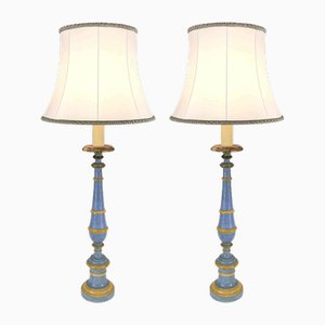 Early 19th Century Candleholder Lamps, Set of 2