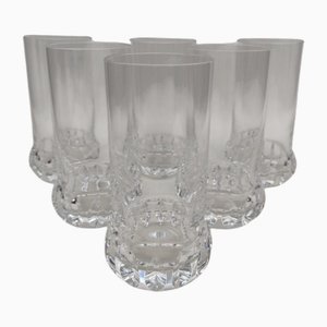 Crystal Water Glasses Orangeade, 1970s, Set of 6