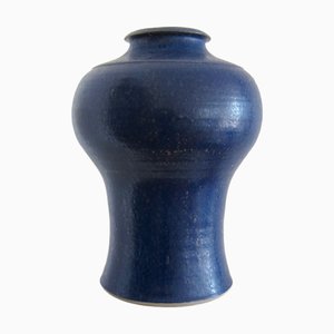 Große Mid-Century Magenta Keramikvase, 1960er