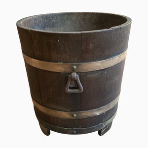 Antique Oak and Brass Bucket by R. A. Lister LTD