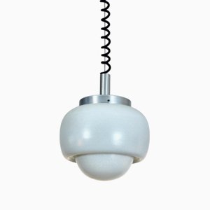 Aluminum and Opal Glass Bubble Pendant from Peill & Putzler, Germany, 1960s