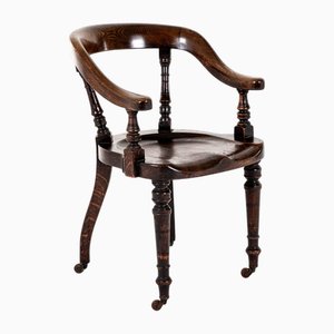 Silla de escritorio inglesa de roble