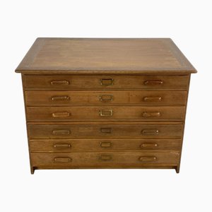 Plan Chest with Wooden Handles, 1940s