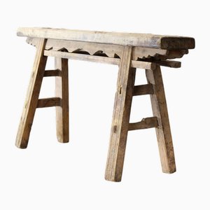 Antique Rustic Elm Bench