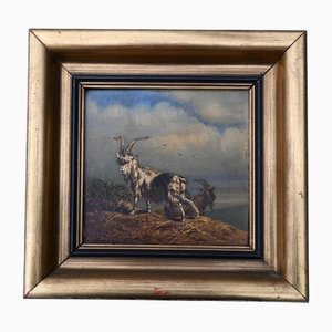 Billy Goat and a She-Goat, 1838, óleo sobre tabla, enmarcado