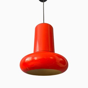 Vintage Space Age Red Cone Pendant Lamp