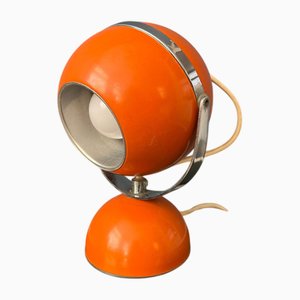Mid-Century Space Age Orange Eyeball Table Lamp