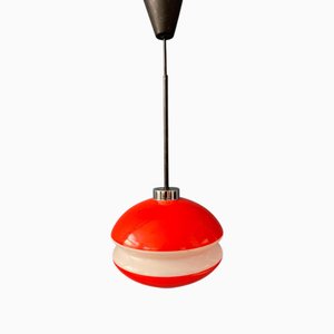 Vintage Orange Glass Pendant Lamp from Peill & Putzler