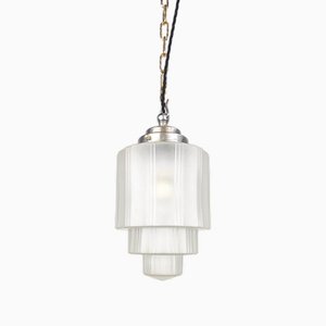 Lampada a sospensione a forma di grattacielo Art Deco, Francia