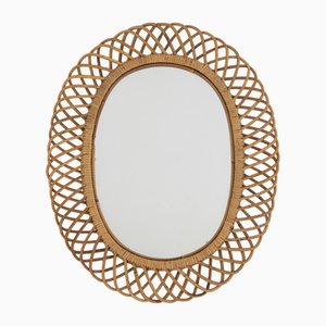 Miroir en Osier, Italie, 1950s