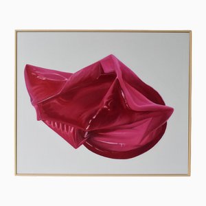 María Magán, Cherry Chewing Gum, 2022, Oil Painting