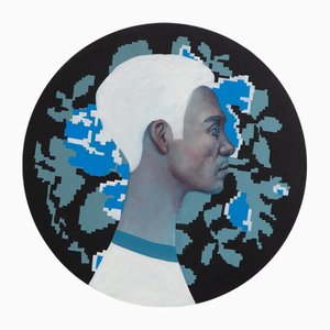 Natasha Lelenco, Currency #4, 2019, Acrilico su legno