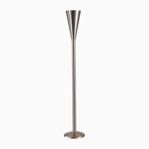Lámpara de pie Luminator de metal cepillado atribuida a Pietro Chiesa para Fontana Arte, años 90