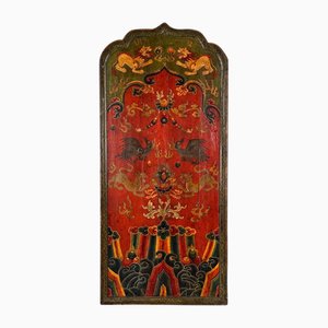 Tibetan Hand-Painted Monastery Door Panel, 1890s