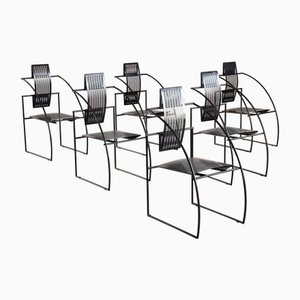 Postmodern Quinta 605 Armchairs attributed to Mario Botta for Alias, Italy, 1980s, Set of 6