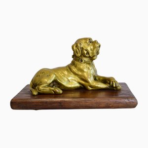 Bronzeskulptur von Mastiff Dog, Frankreich, 1920er-1940er