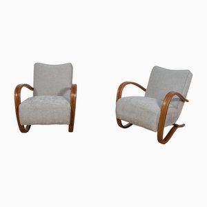 Juego de Sillones modelo H-269 de Jindřich Halabala para Up Závody, años 50