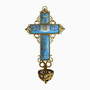 Gilt Bronze Wall Holy Water Font, 1800s