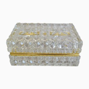 Crystal and Gold Frame Jewelry Box, 1950s