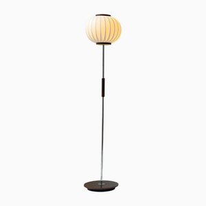 Lampada da terra Mid-Century con paralume, anni '50