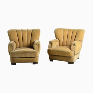 Poltrone Art Deco, Danimarca, anni '40, set di 2