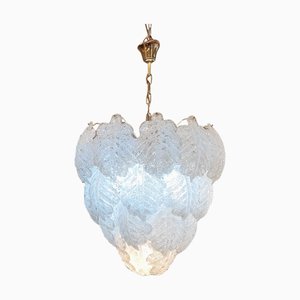 Lámpara de araña de cristal de Murano y metal de Mazzega, Italia, años 70