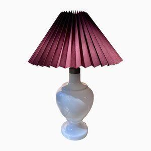 Lampe de Bureau Modèle Roma en Verre Opalin par Anne Grethe Von Halling-Koch pour Royal Copenhagen, 1990s