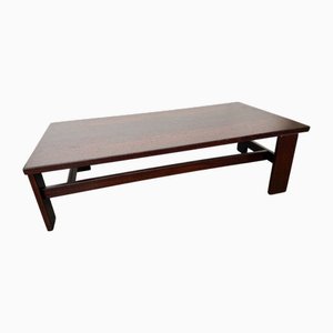 Rechteckiger Vintage Wengé Couchtisch, 1970er