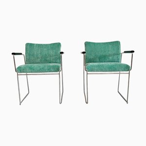 Fauteuils avec Accoudoirs en Velours Côtelé Vert Émeraude Modèle Jano par Kazuhide Takahama pour Studio Simon Gavina, 1970s, Set de 2