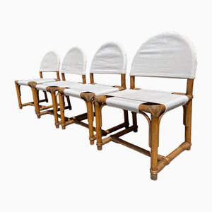 Sessel aus Bambus & Canvas, 4