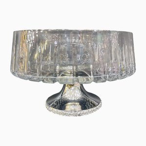 Dekorative Schale aus Messing und geschliffenem Glas