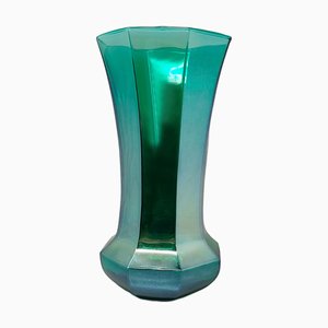 Handcrafted Green Vase in Murano Glass by Ca Dei Vetrai, Italy, 1970s