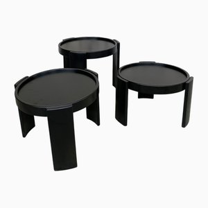 Tavoli impilabili 780/783 di Gianfranco Frattini per Cassina, Italia, set di 3