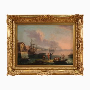 Italian Artist, Seascape, 1780, Oil on Canvas, Framed