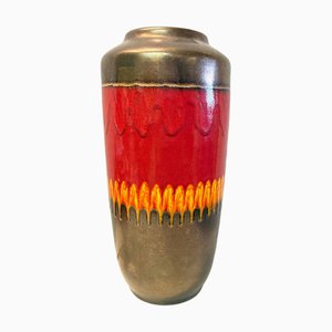 Vintage Fat Lava Floor Vase from Scheurich, 1970s