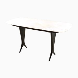 Table Basse Vintage avec Plateau en Marbre de Carrare attribuée à Guglielmo Ulrich