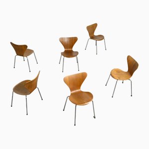Sillas de Arne Jacobsen para Fritz Hansen, Dinamarca años 70. Juego de 6