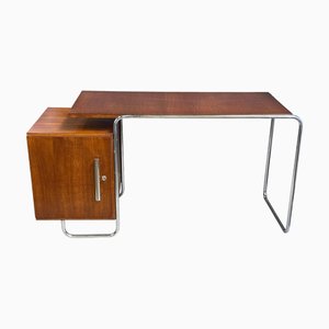 Escritorio Bauhaus tubular de cromo, años 30