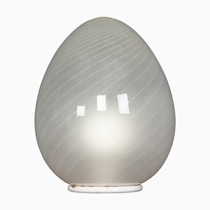 Italienische Vintage Tischlampe in Eiform, 1980